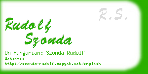 rudolf szonda business card